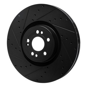 Mercedes-Benz GLE450e Brake Rotor (1) - Front Left - R1 Concepts - Drilled & Slotted - Black - `20-`26 Mercedes-Benz GLE450e Brake Rotor (1) - Front Left - R1 Concepts - Drilled & Slotted - Black - `20-`26
